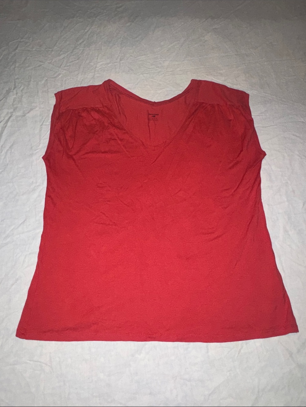 Horny Toad Toad&Co Coral Cap Sleeve V-Neck Top Shirt Large Organic Cotton Modal